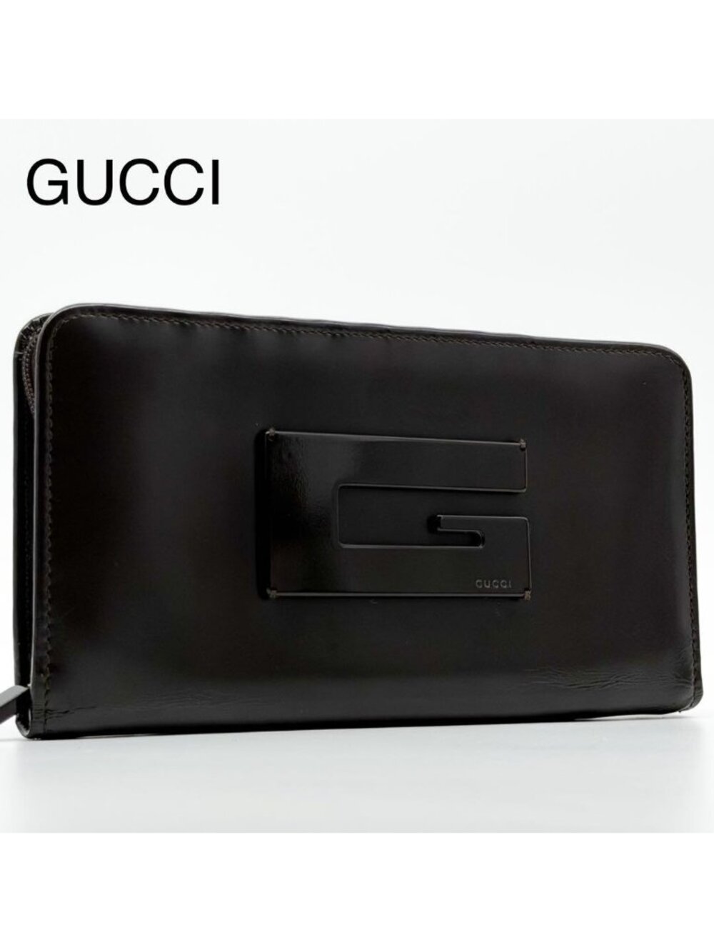 Gucci Tom Ford Era Zip Around Leather GG Wallet